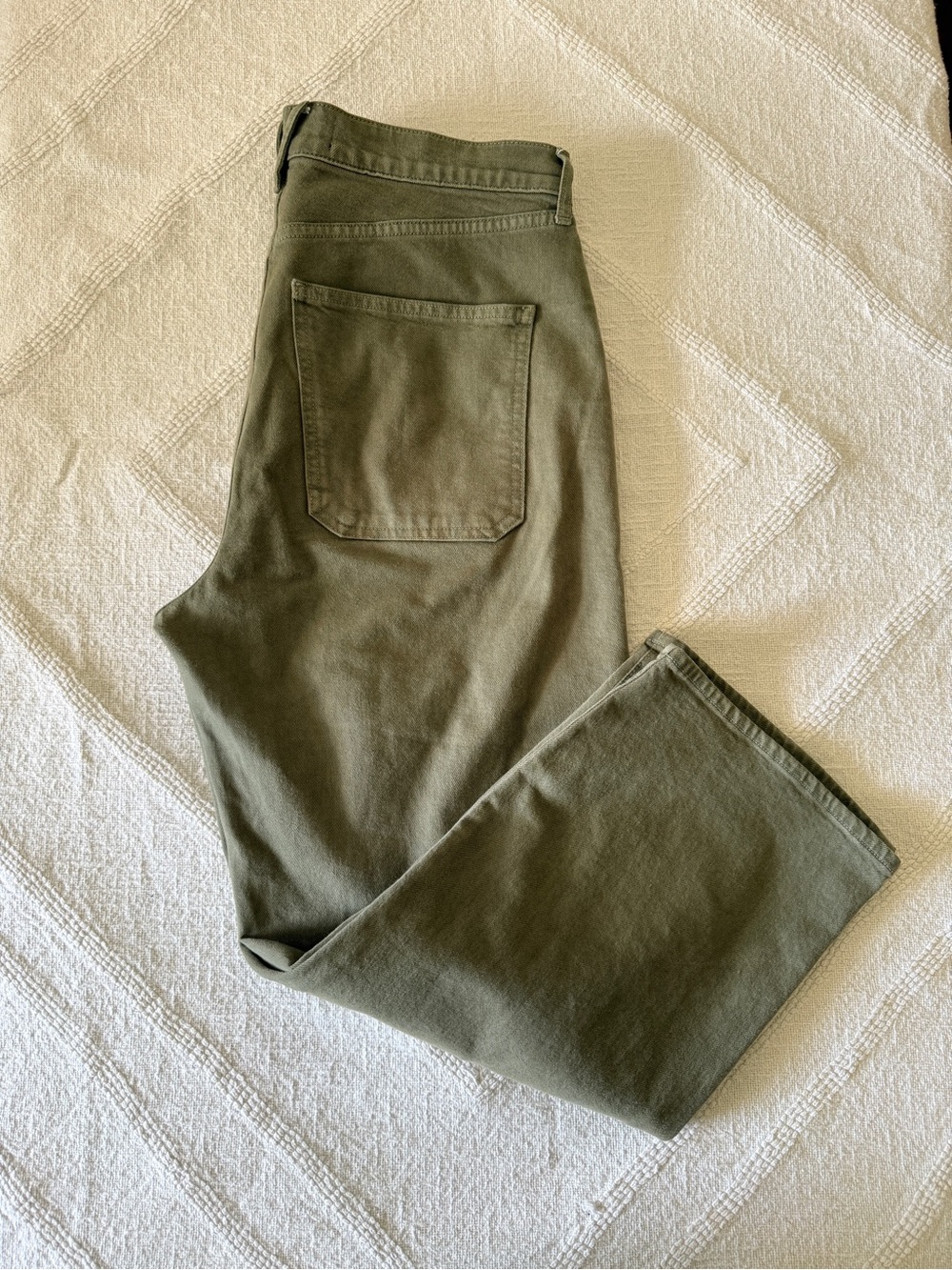 Like New! Veronica Beard Crosbie High Waist Crop Wide Leg Green Jeans Size 31/12 - Picture 11 of 12